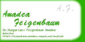 amadea feigenbaum business card